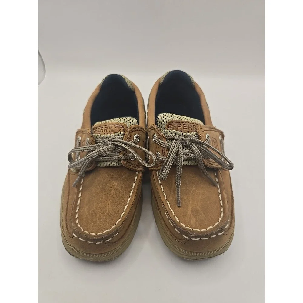 SPERRY KIDS TOP SIDER Child Sz 9.5M Casual Brown Leather